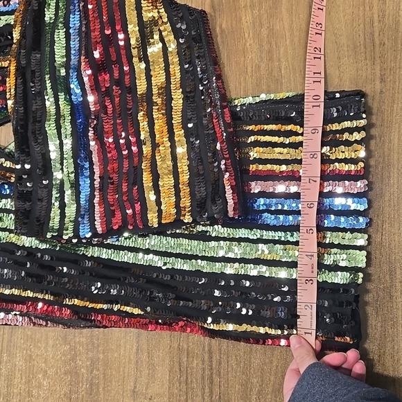 LPA-Revolve-Double V Jumpsuit in Multi Sequin-Size Small - Picture 15 of 17